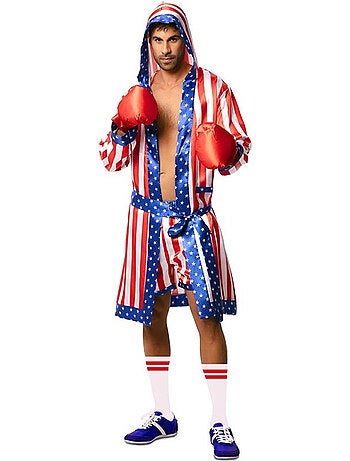 Disfarce de boxeur profissional usa com cinto para homem
