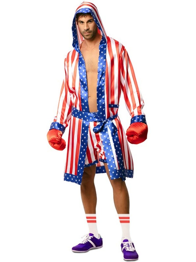 Disfarce de boxeur profissional usa com cinto para homem Multicolorido - Kiabi
