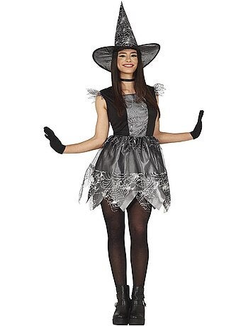 Disfarce de bruxa spiderweb para adolescente