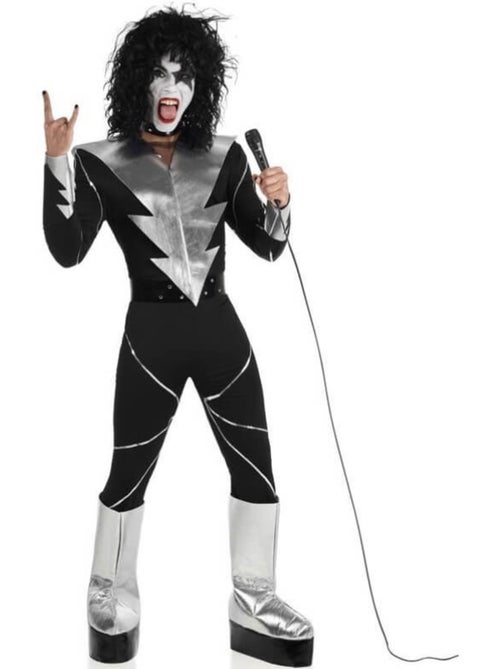 Disfarce de cantor de rock maquilhado para homem - Kiabi