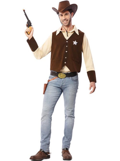 Disfarce de cowboy xerife para homem - Kiabi