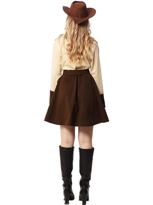 Disfarce de cowgirl com cinto para mulher - Kiabi