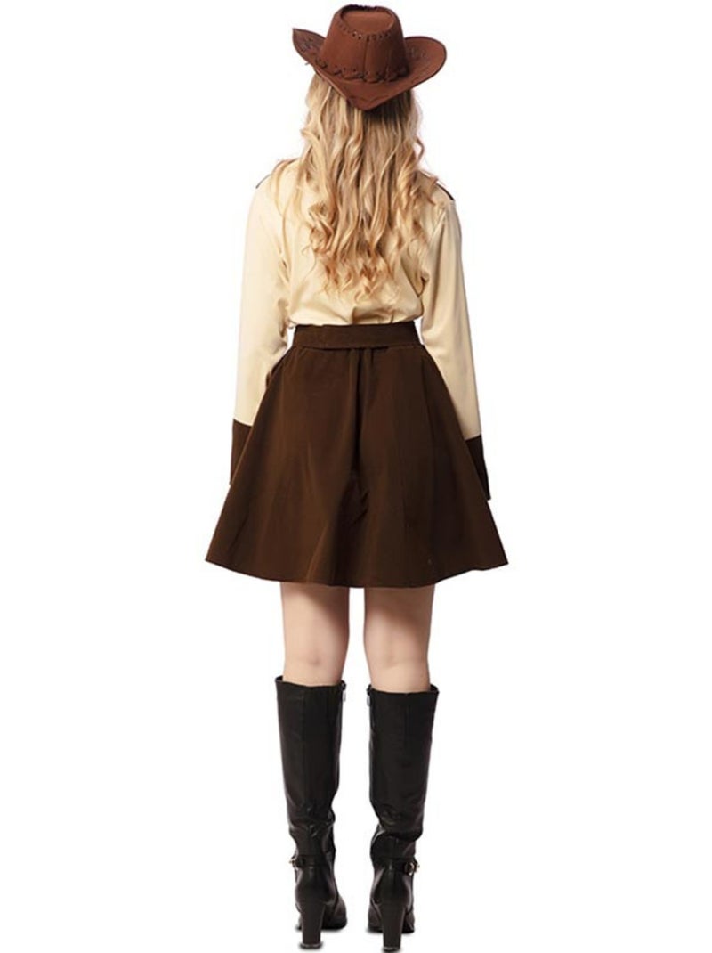 Disfarce de cowgirl com cinto para mulher Multicolorido - Kiabi