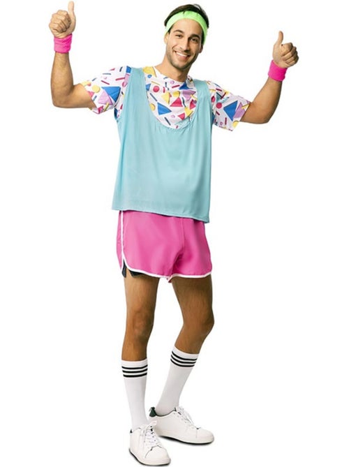 Disfarce de desportista dos anos 80 com pulseiras para homem - Kiabi