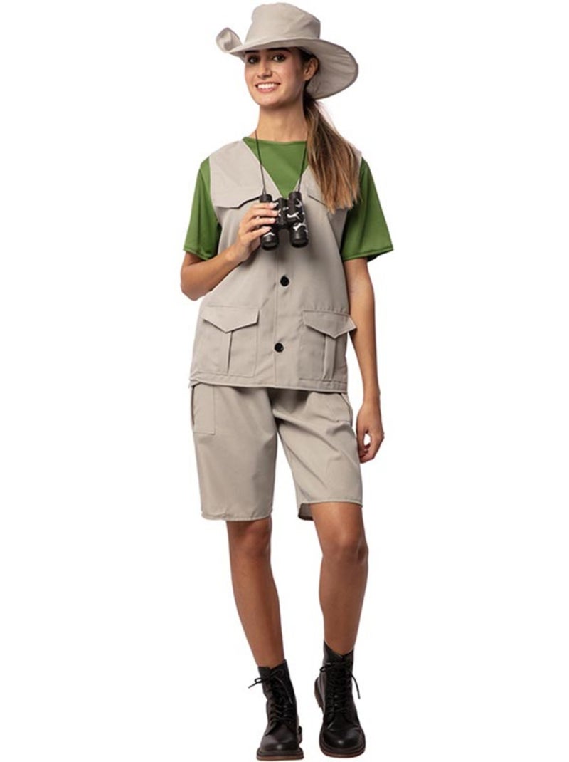 Disfarce de exploradora da natureza com chapéu para mulher Multicolorido - Kiabi