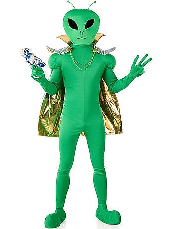 Disfarce de extraterrestre com capa para homem