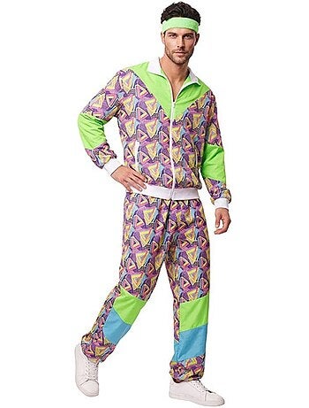 Disfarce de fato de treino dos anos 90 estampado para homem