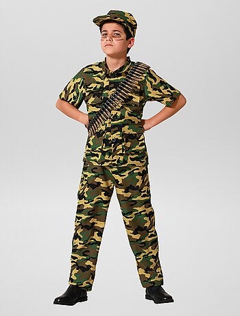 Disfarce de militar - 3 peças