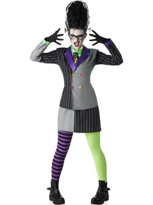 Disfarce de noiva de frankenstein com fato às riscas para mulher - Kiabi Disfarce de noiva de frankenstein com fato às riscas para mulher - Kiabi