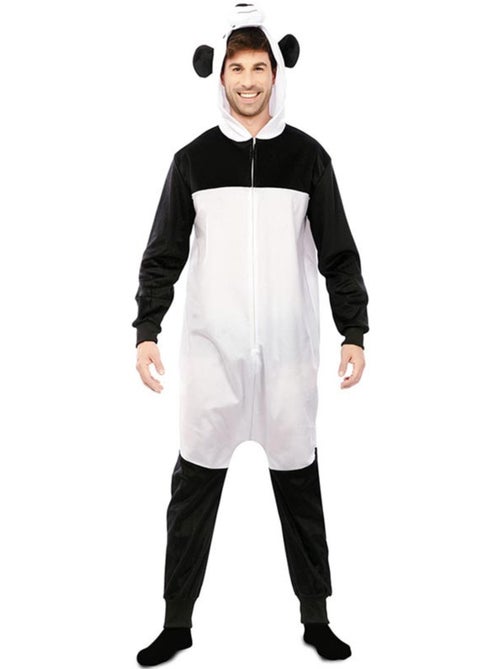 Disfarce de panda kigurumi com capuz e orelhas para adulto - Kiabi