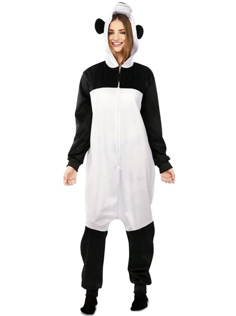 Disfarce de panda kigurumi com capuz e orelhas para adulto Multicolorido - Kiabi