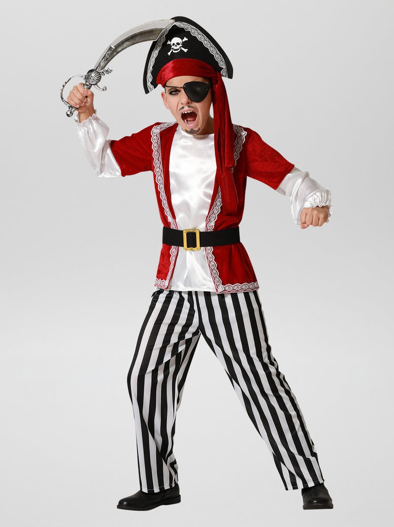 Disfarce de 'Pirata'  - 4 peças VERMELHO - Kiabi