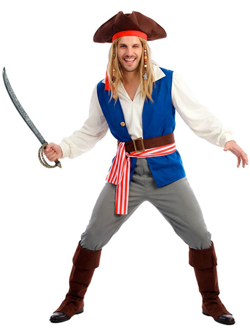 Disfarce de pirata bucaneiro jack para homem Multicolorido - Kiabi