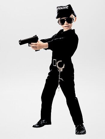 Disfarce de polícia macacão + boné + cinto