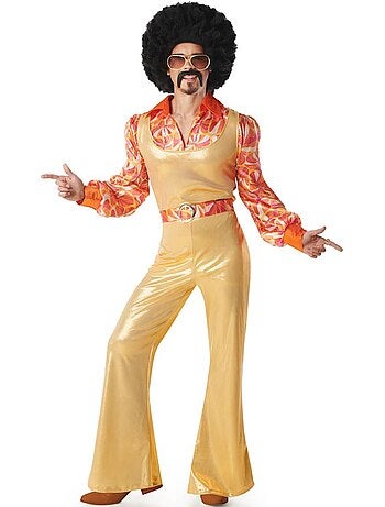 Disfarce de rapaz disco dos anos 70 para homem