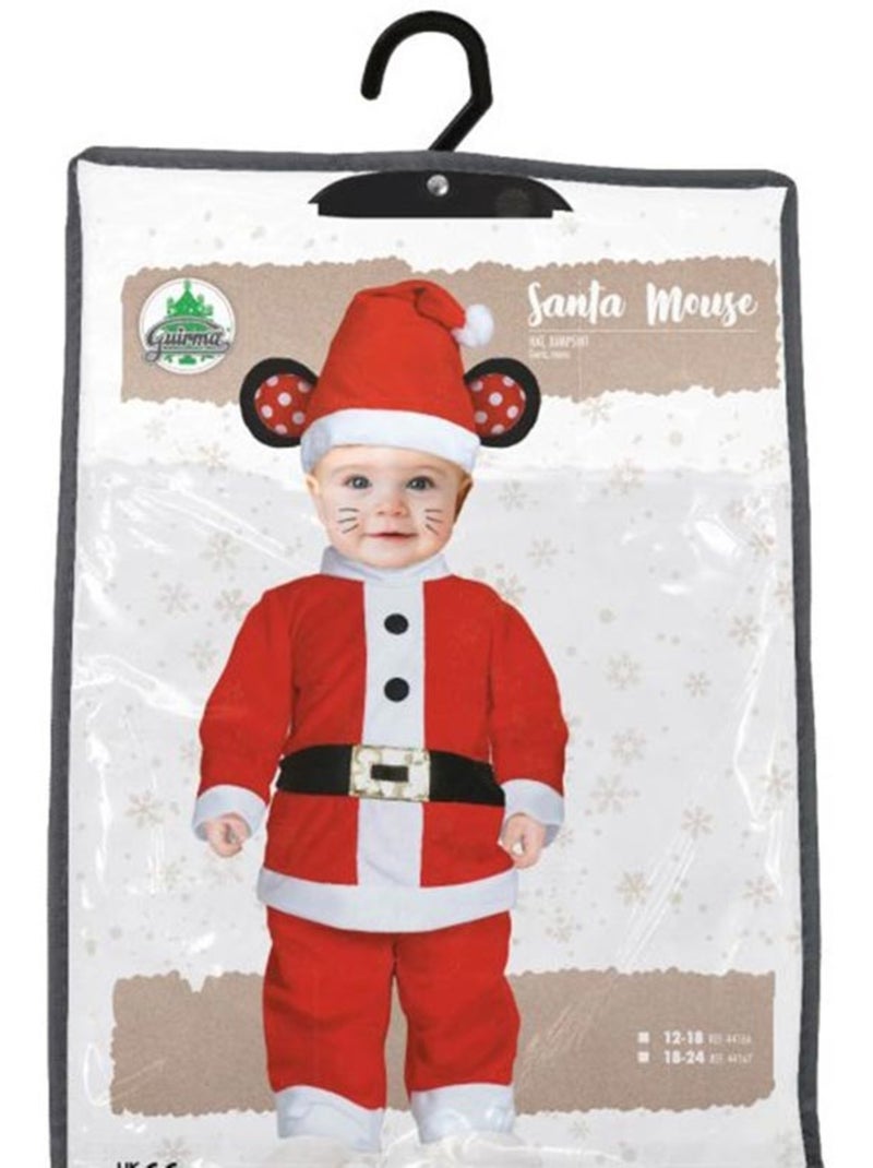 Disfarce de ratinho pai natal com cinto para bebé Multicolorido - Kiabi
