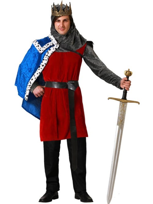 Disfarce de rei medieval bordeaux com cinto para homem - Kiabi