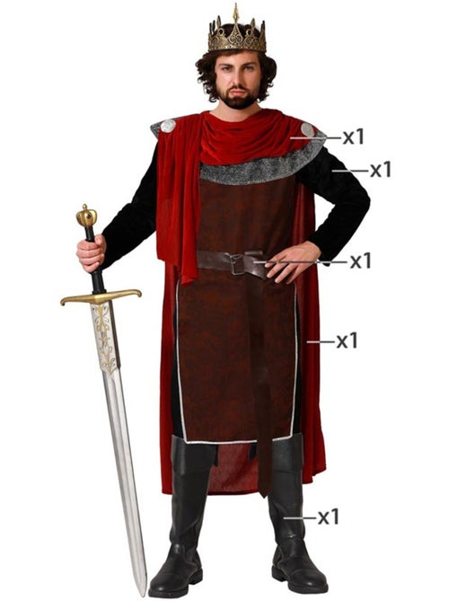 Disfarce de rei medieval para homem - Kiabi