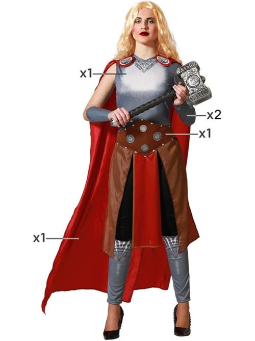 Disfarce de super-heroína nórdica para mulher - Kiabi Disfarce de super-heroína nórdica para mulher - Kiabi