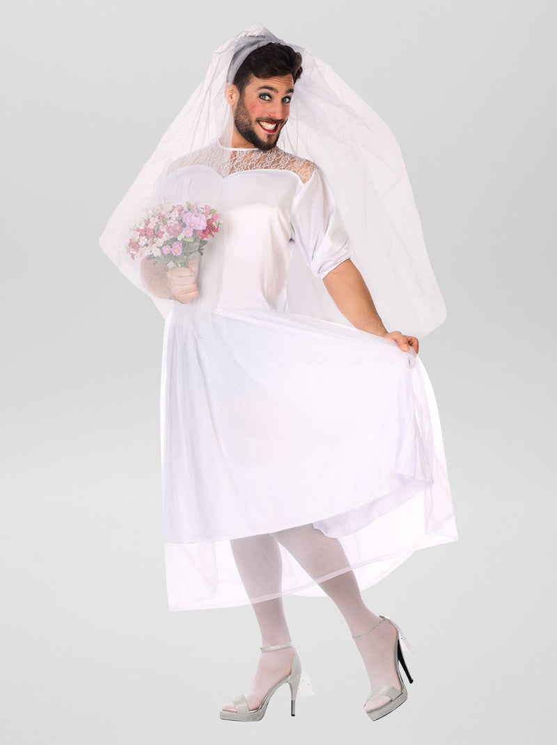 Disfarce de vestido de noiva  - 2 peças Branco - Kiabi