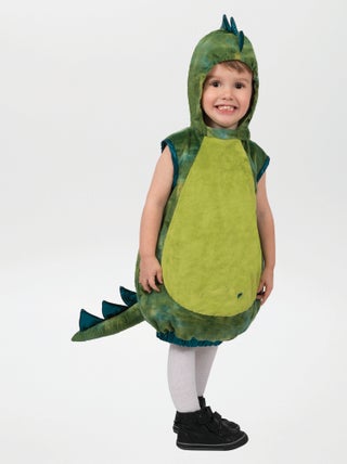 Disfarce dinossauro com capuz