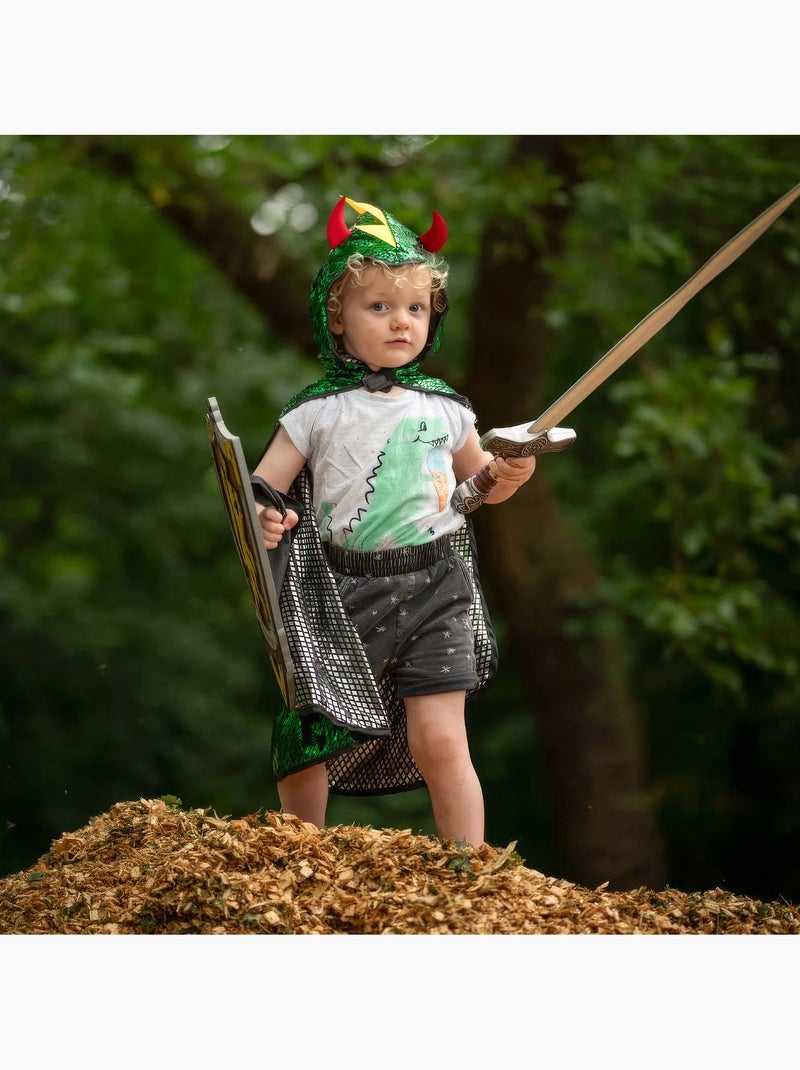 Disfarce infantil com capa reversível de cavaleiro e dragão | great pretenders Verde - Kiabi
