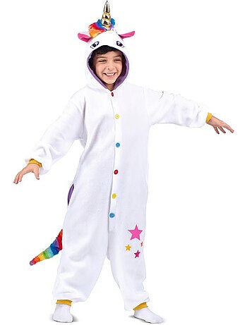 Disfarce ou pijama de unicórnio com capuz