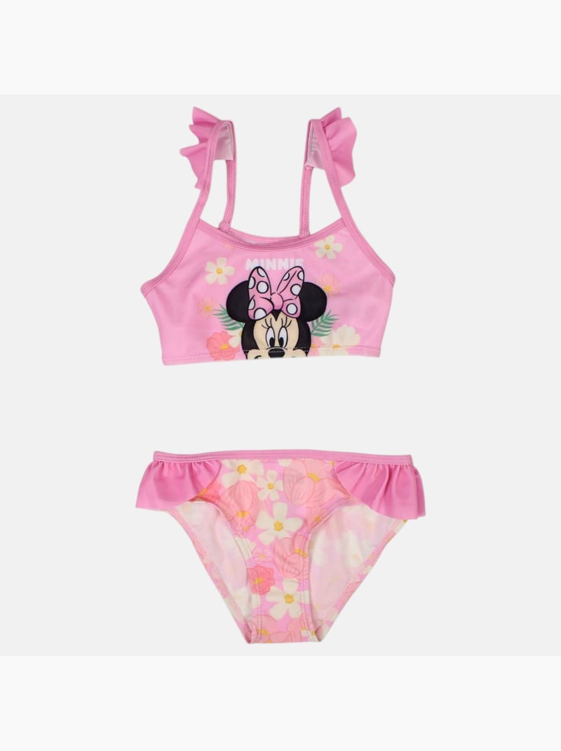 Disney - Biquíni menina rosa com flores personagem Rosa - Kiabi