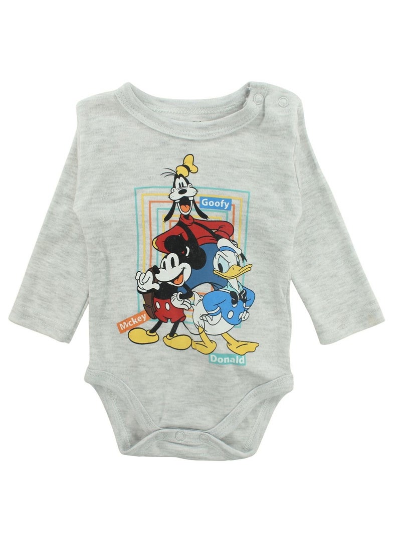 Disney - Body de manga comprida com leggings com padrões coloridos Cinza - Kiabi