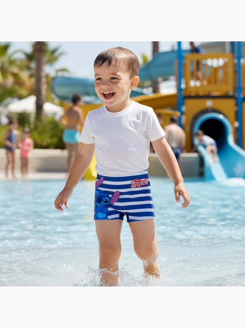 Disney - Calção de banho tipo boxer menino Stitch Azul-marinho - Kiabi