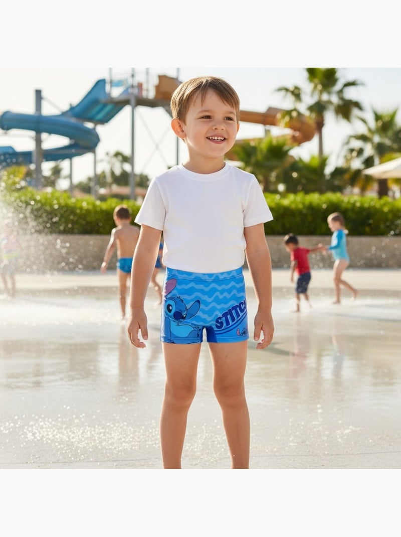 Disney - Calção de banho tipo boxer menino Stitch Azul - Kiabi