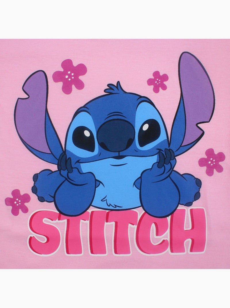 Disney - Camiseta menina Stitch Rosa-claro - Kiabi