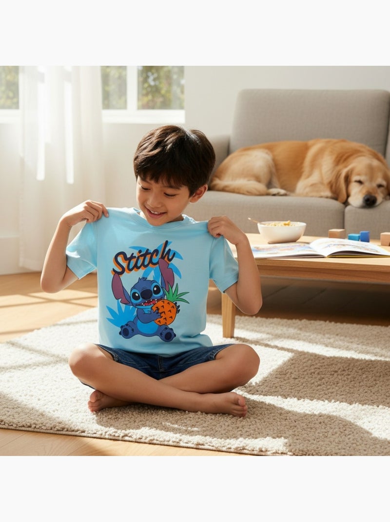 Disney - Camiseta menino Stitch Azul - Kiabi