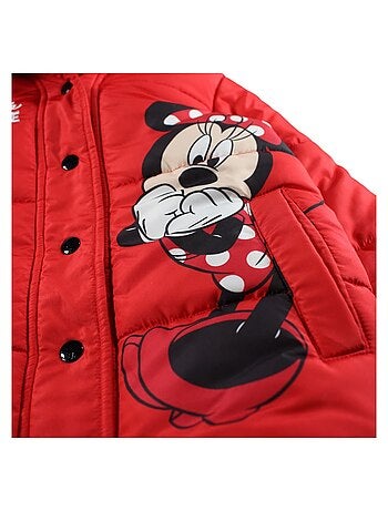 Disney - casaco acolchoado criança rosa com capuz personagem