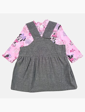 Disney - Conjunto bebé menina 2 peças vestido e t-shirt manga comprida com personagem