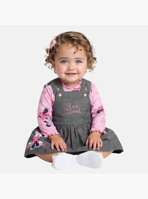 Disney - Conjunto bebé menina 2 peças vestido e t-shirt manga comprida com personagem - Kiabi