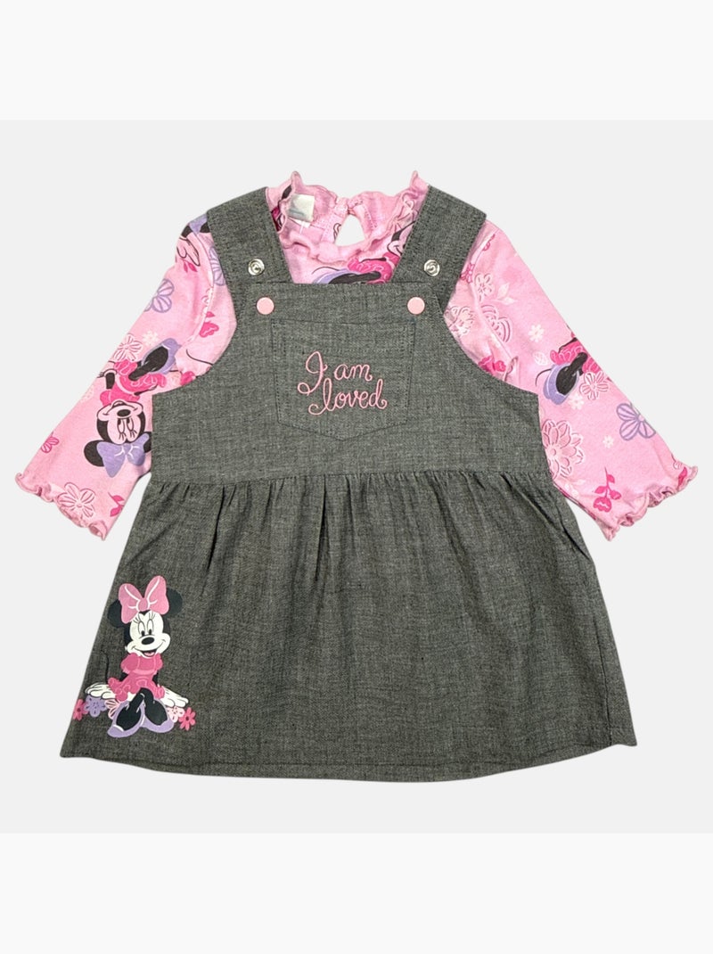 Disney - Conjunto bebé menina 2 peças vestido e t-shirt manga comprida com personagem Preto - Kiabi