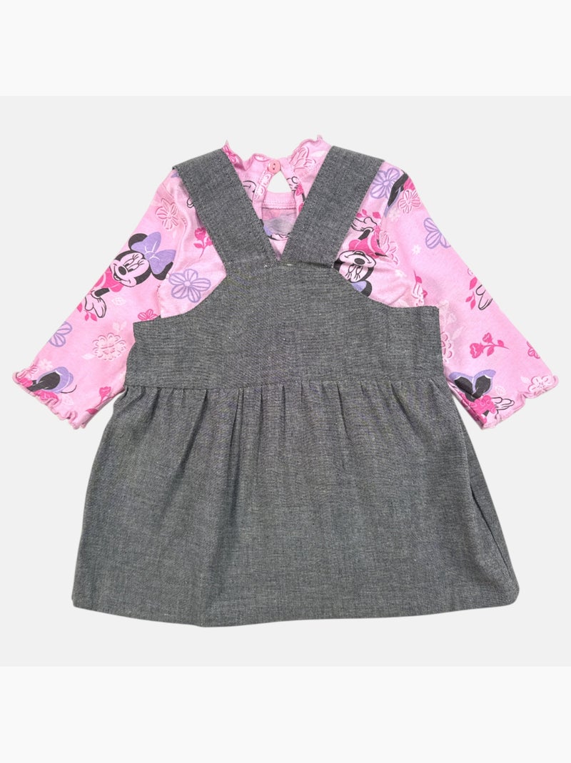 Disney - Conjunto bebé menina 2 peças vestido e t-shirt manga comprida com personagem Preto - Kiabi