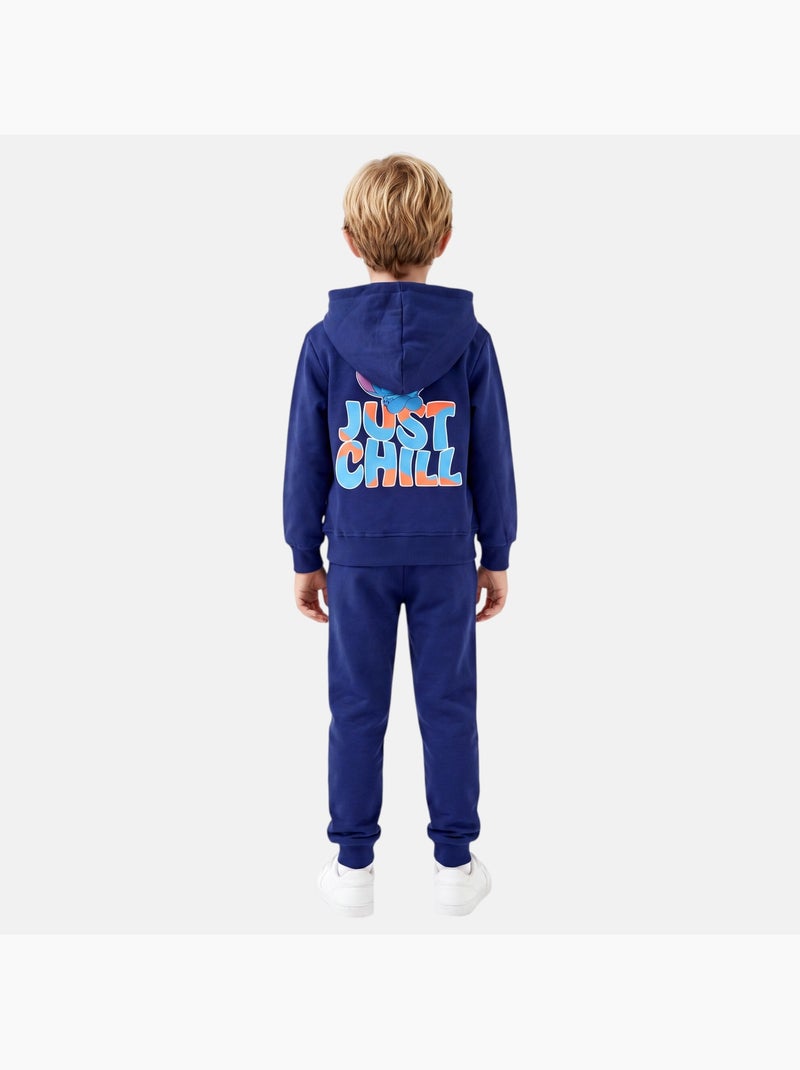 Disney - conjunto composto por casaco com fecho e calças de treino estampadas Azul-marinho - Kiabi