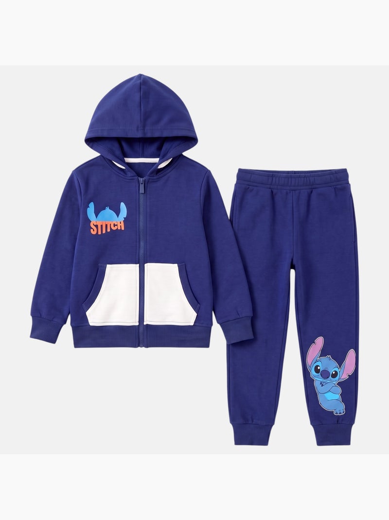 Disney - conjunto composto por casaco com fecho e calças de treino estampadas Azul-marinho - Kiabi