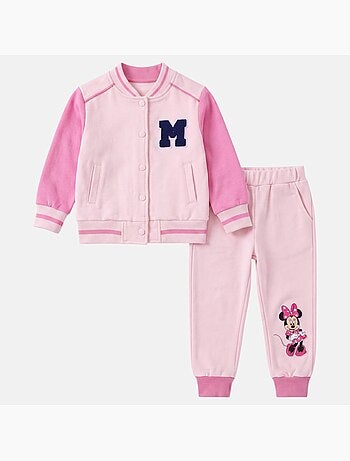 Disney - conjunto composto por casaco teddy com botões e calças de treino