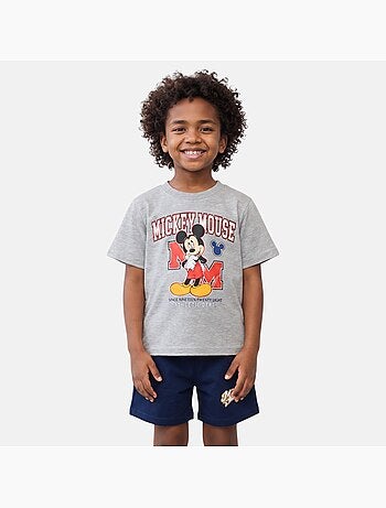 Disney - Conjunto criança azul e calções vermelhos