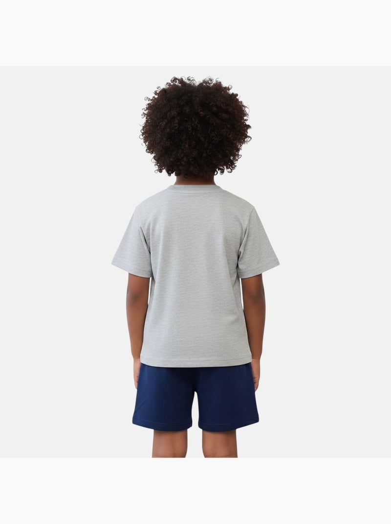 Disney - Conjunto criança azul e calções vermelhos Cinza - Kiabi