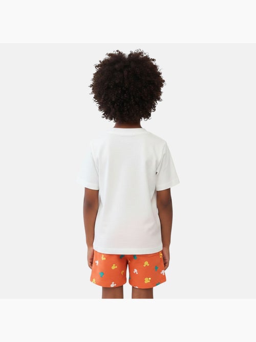 Disney - Conjunto criança branco e calções laranja - Kiabi