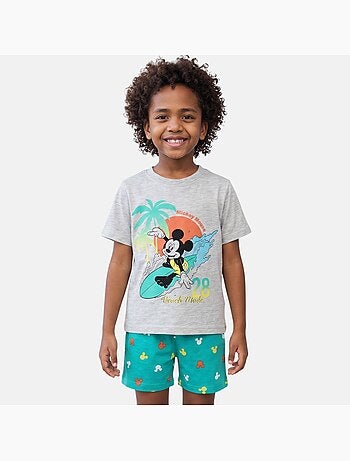 Disney - Conjunto criança cinza e calções verdes