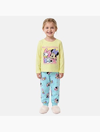 Disney - Conjunto criança rosa e calças azuis personagem