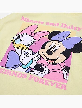Disney - Conjunto criança rosa e calças azuis personagem