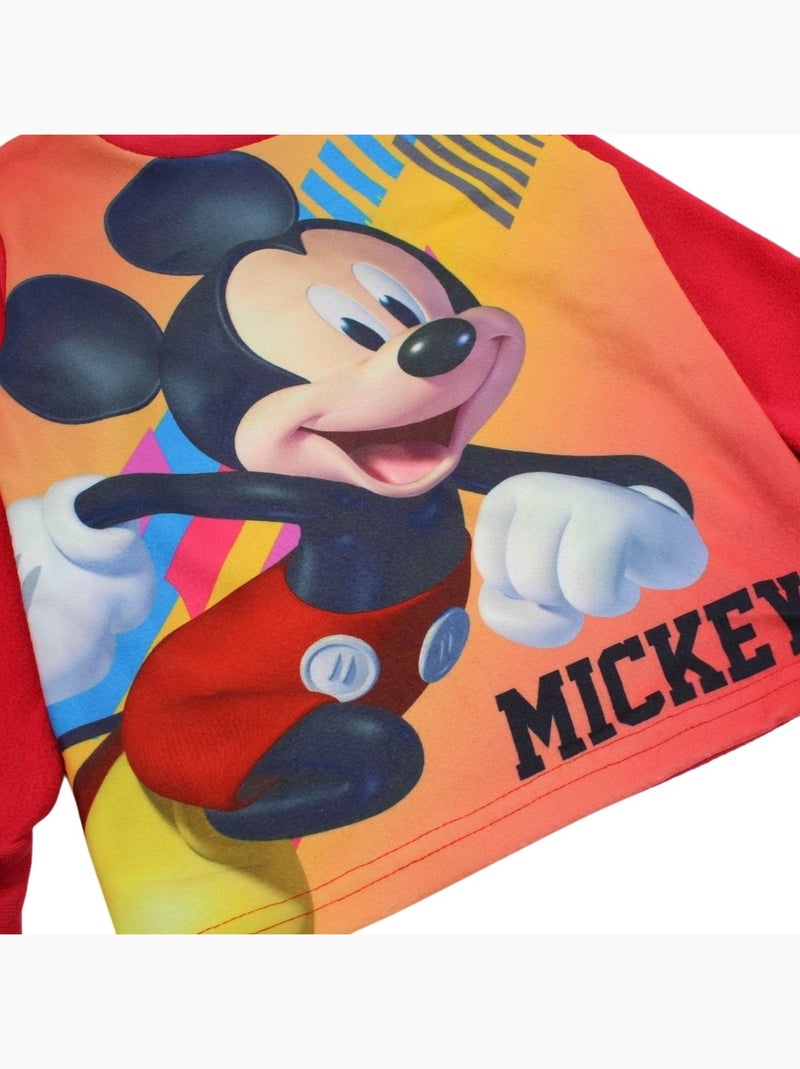 Disney - Conjunto criança sweatshirt e calças vermelho azul Vermelho - Kiabi