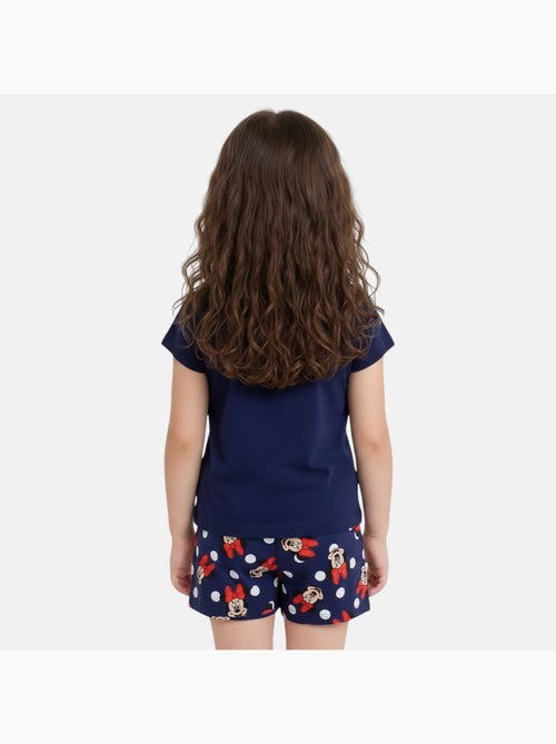 Disney - Conjunto criança t-shirt azul e calções azuis com bolinhas personagem - Kiabi