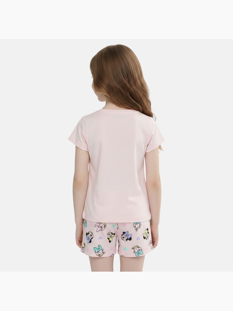 Disney - Conjunto criança t-shirt rosa e calções personagem Rosa - Kiabi